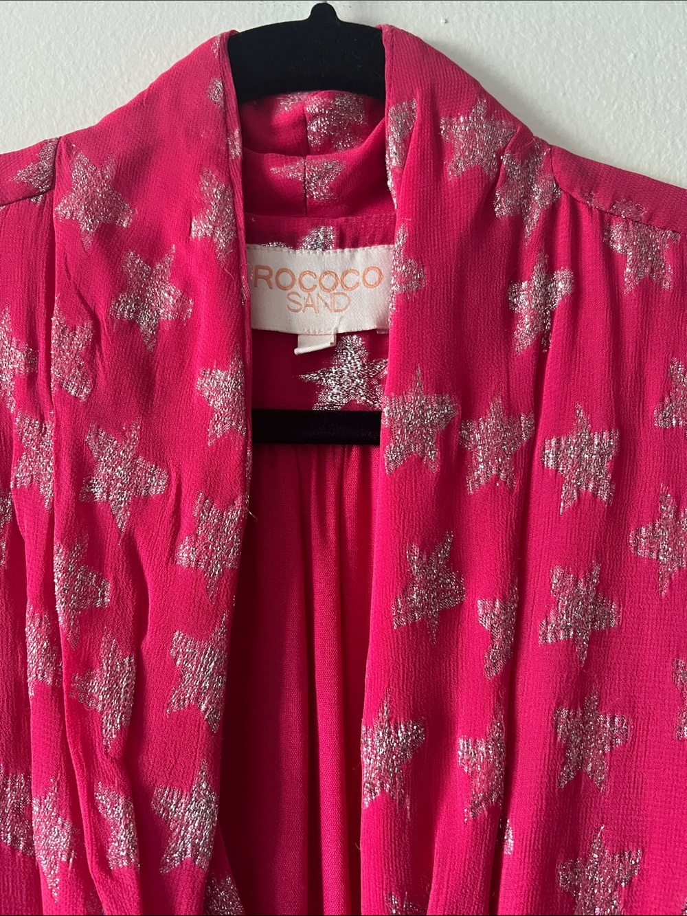 Rococo Sand Hot Pink Metallic Star Dress - Picture 4 of 13